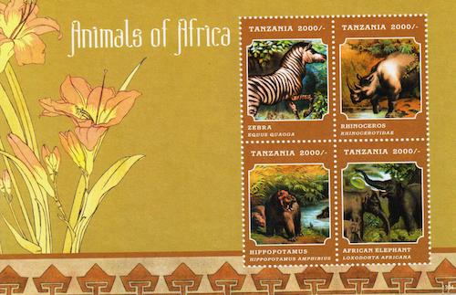 Animals of Africa Stamp Set