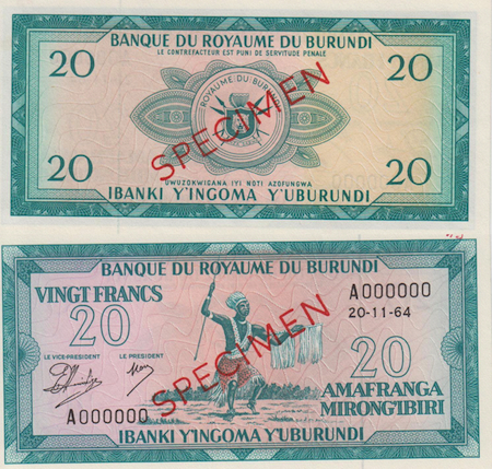 20 Francs UNC Banknote