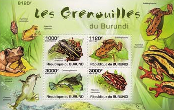 Frogs of Burundi Stamp Set