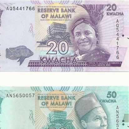 20, 50 Kwacha  UNC 2 Banknote Set