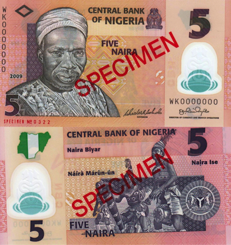 5 Naira UNC Banknote