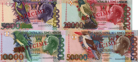 5,000, 10,000, 20,000 and 50,000 Debros  UNC 5 Banknote Set
