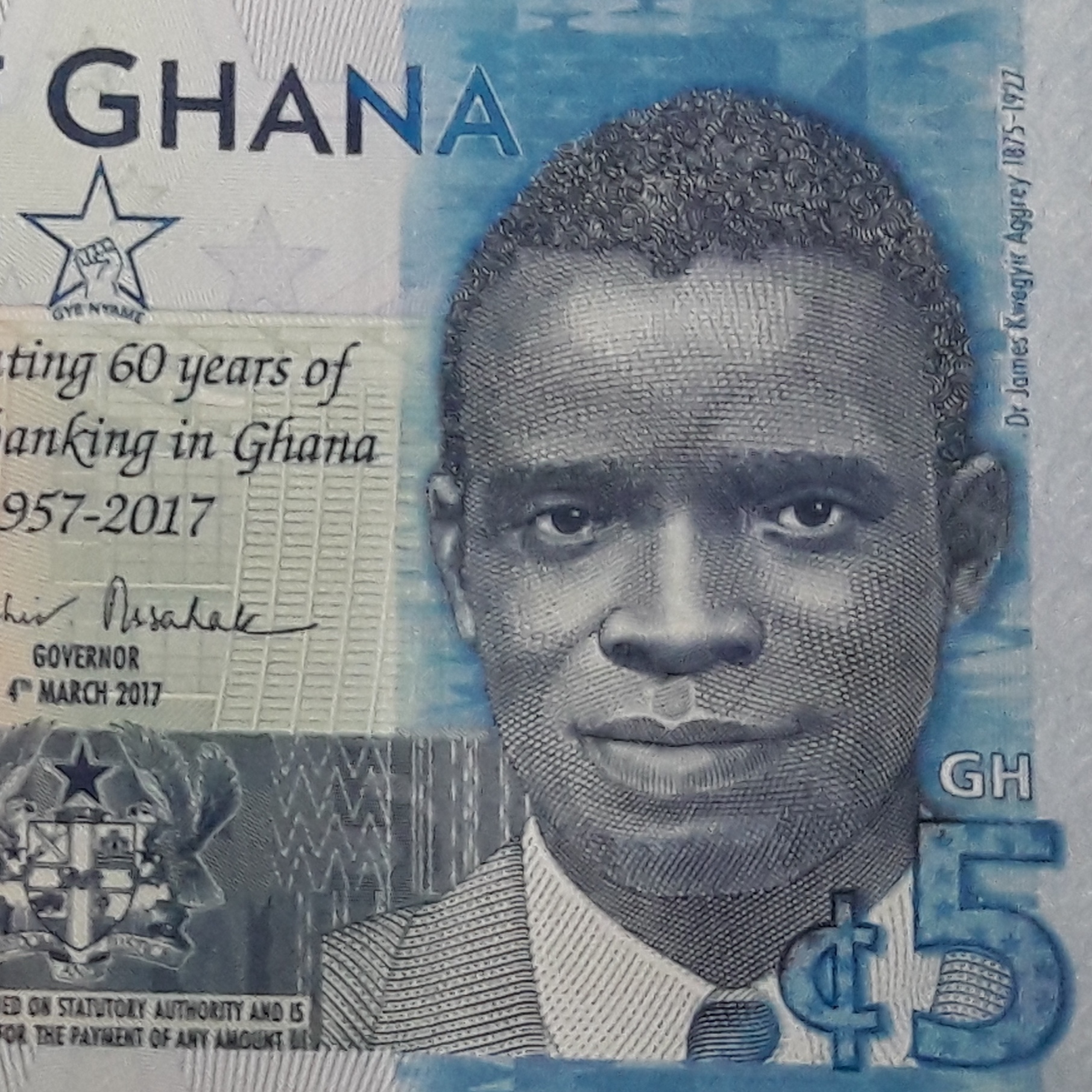 5 cedis Cedis  UNC 6 Banknote Set