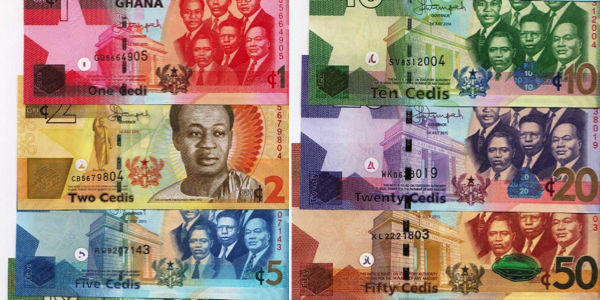 1, 2, 5, 10, 20, and 50 Cedis UNC 6 Banknote Set