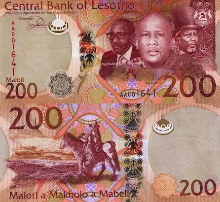 200 Maloti  UNC Banknote