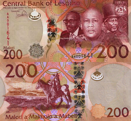 200 Maloti UNC Banknote