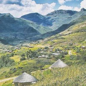 Mountain Village Scene