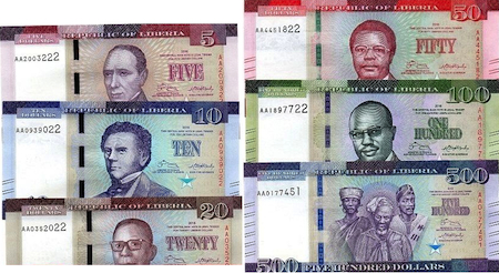 5, 10, 20, 50, 100 and 500 Dollars  UNC 6 Banknote Set