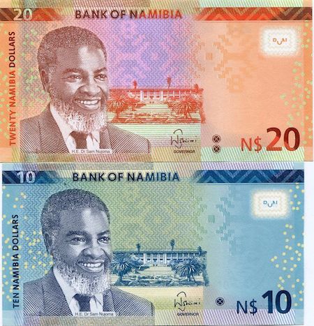 10, 20 Dollar  UNC 2 Banknote Set