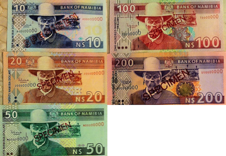 10, 20, 50, 100, 200 Dollar  UNC 5 Banknote Set