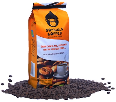 Arabica Ground / Arabic Beans Gorillas Coffee is altogether different, a sublime delicious coffee produced in the land of a thousand hills, Rwanda from its rich volcanic soils. This connoisseur's coffee has been roasted to perfection by our master coffee roaster at the facility in Kigali, Rwanda. The coffee beans are sourced from coffee cooperatives across Rwanda and are Beyond Fair Trade because quite simply 50% of all our profits is be returned to the very farmers who we buy their beans from and the other 50% goes back to the development of the coffee sector in Rwanda. So by buying this coffee you will not only feast on one of the worlds best coffees you'll help thousands of farmers in their quest to move up and out of poverty with their families. But let's be clear you should buy this coffee not out of social conscience but from a desire to buy probably the best coffee you'll ever taste in the world. 250 grams