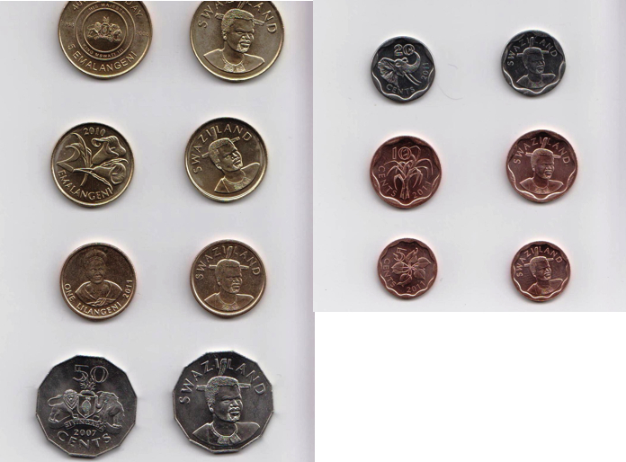 1, 2, 5, 10, 20 and 50 Cents / Emalangeni Mint 6 Banknote Set