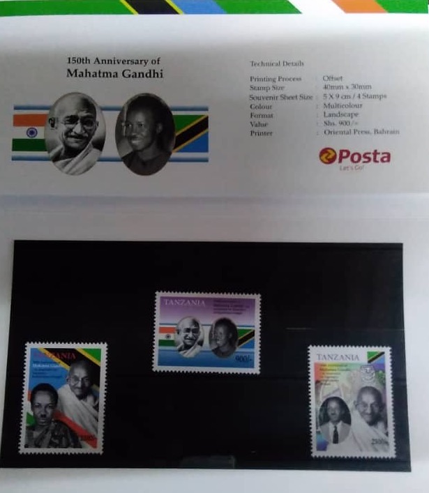 Ghandi 150 Anniversary Stamp Sets (2) and First Day of Issue