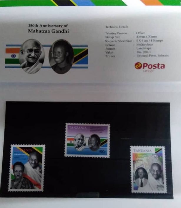 Ghandi 150 Anniversary Stamp Sets (2) and First Day of Issue